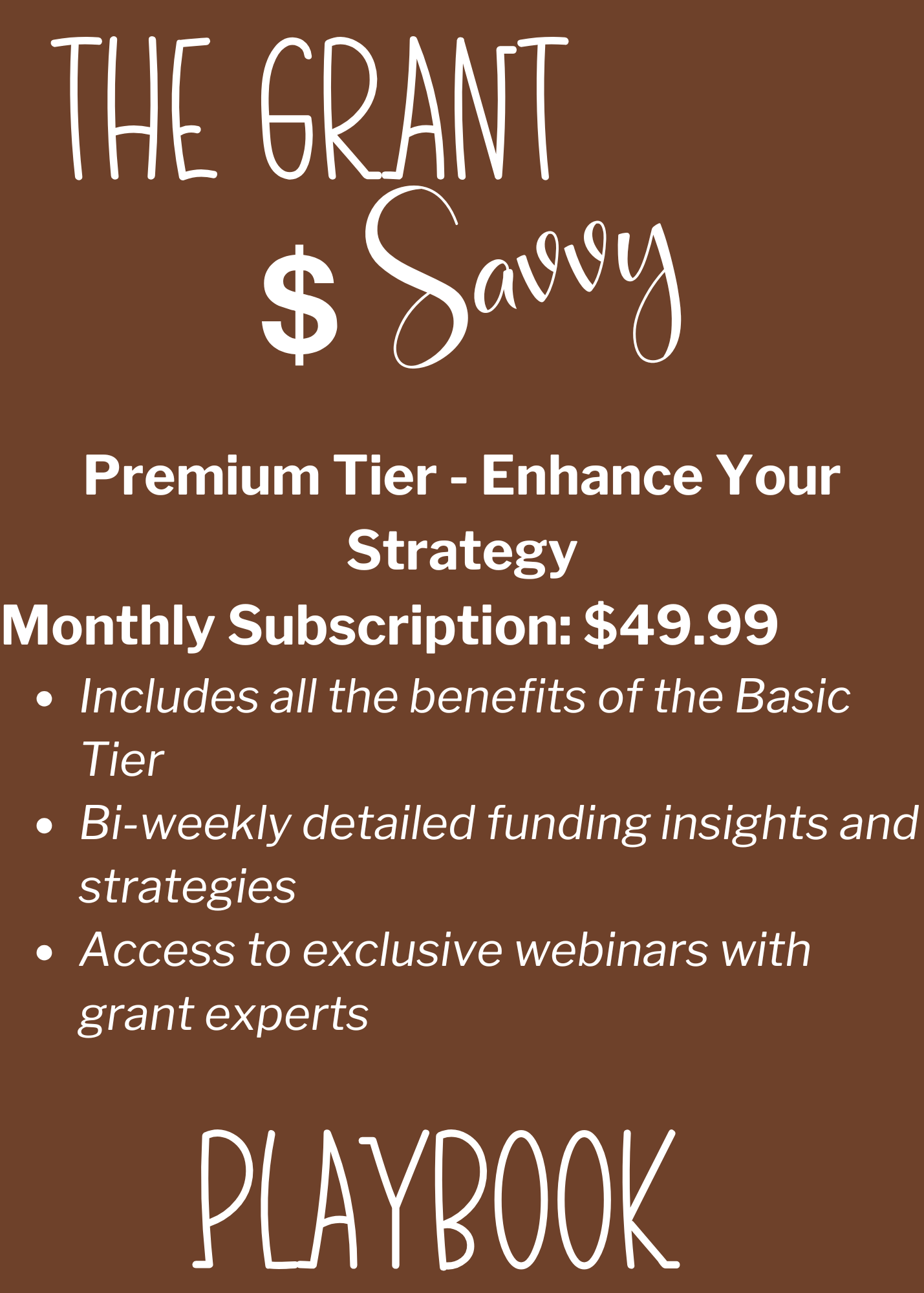 The Savvy Grant Playbook: Grant Subscription Program