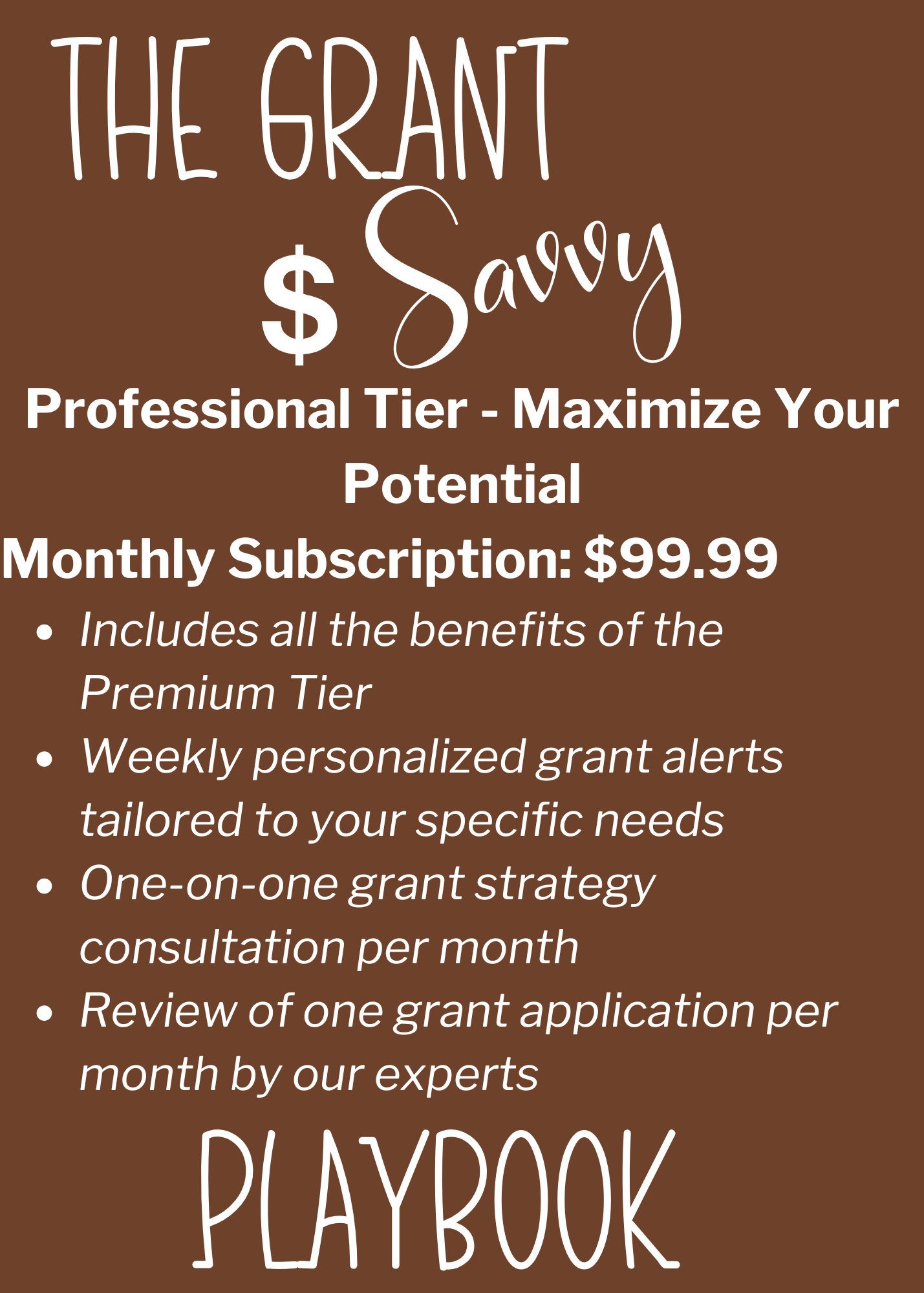 The Savvy Grant Playbook: Grant Subscription Program