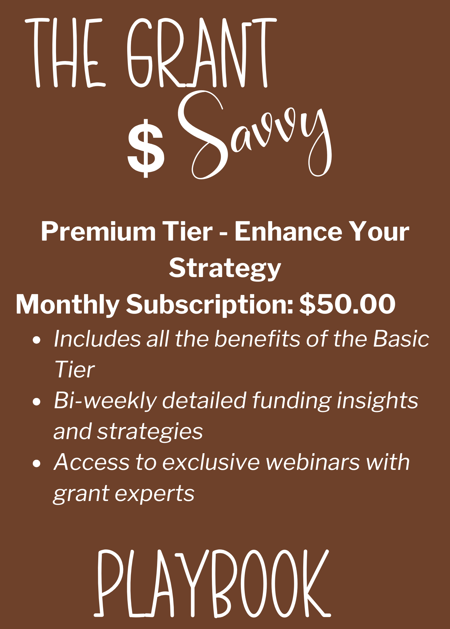 The Savvy Grant Playbook: Grant Subscription Program